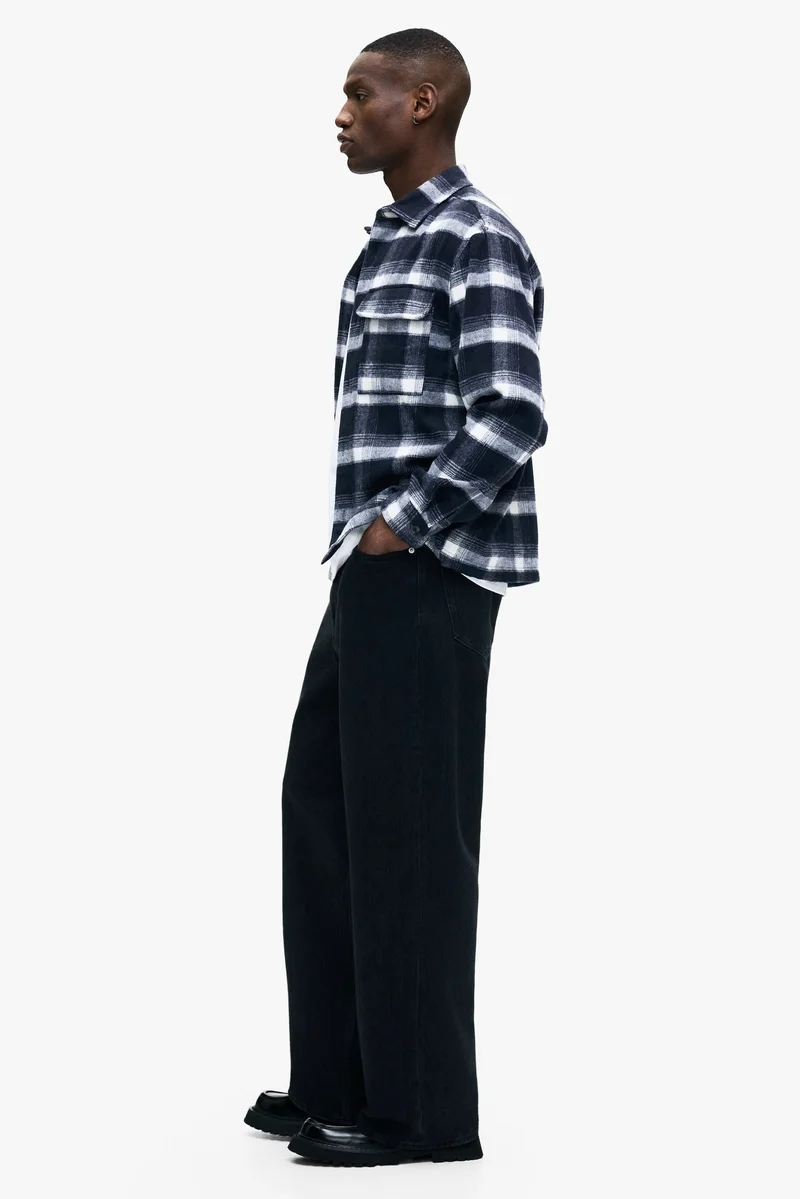 H&M  Regular Fit Flannel overshirt for Men | Best Price UAE