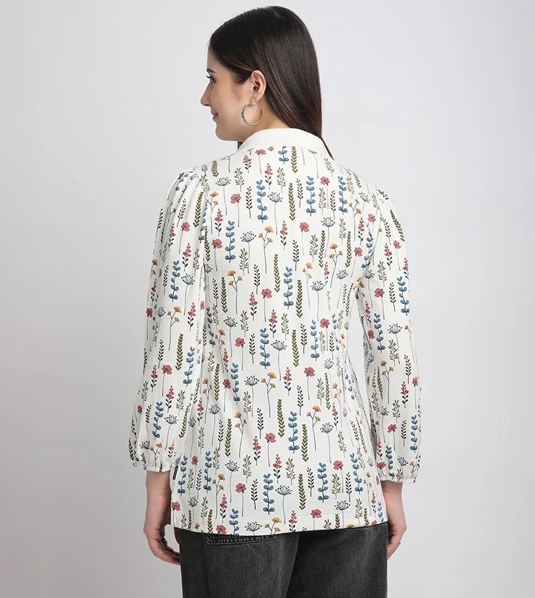 BEVERLY HILLS POLO CLUB  Printed Long Sleeves Polo T-Shirt for Women | Best Price UAE