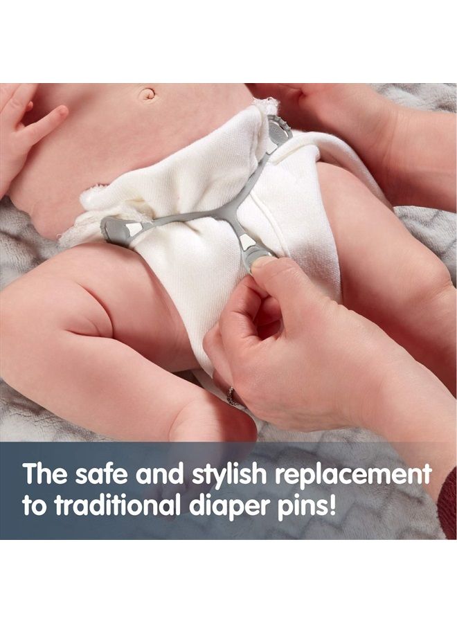 Snappi Cloth Diaper Fasteners - Replaces Diaper Pins - Use with Cloth Prefolds and Cloth Flatfolds 3 Count (Pack of 1) - Image 3