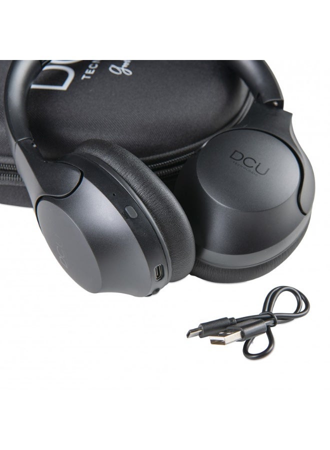 DCU TECNOLOGIC DCU 34152515 DCU ANC True Immersive Bluetooth Headphones, 60H Playtime, 3-Mic, Foldable Design – Black - Image 4