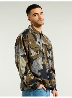 Beyoung Brown Camo Print Shacket  - Image 4