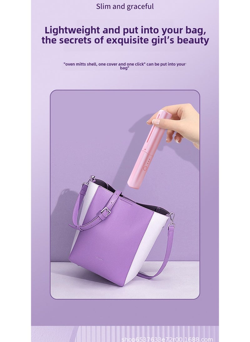 Goolsky Cordless Hair Straightener Brush, Portable Mini Straightening Brush for Travel, Negative Ion Hot Comb Hair Straightener for Women, Lightweight to Carry Out, USB Rechargeable - Image 5