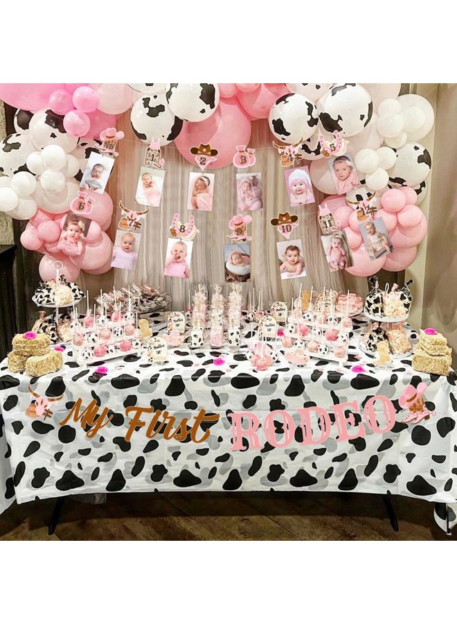 Cheereveal My First Rodeo Photo Banner Bunting Garlands for Girls - Wild West Theme 1st Birthday Party Decorations, Western Cowgirl Birthday Supplies Newborn to 12 Month - Image 4