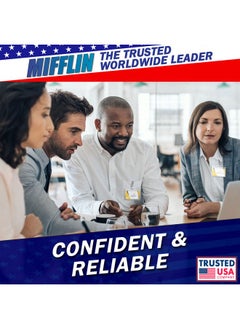 MIFFLIN -Usa Horizontal Plastic Card Holder With Metal Clip And Vinyl Straps (Clear, 3.5X2.25 Inch, 100 Pack), Waterproof Pvc Id Name Badge Holder With Clip  - Image 3