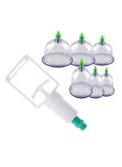 Chhogli Chhogli Vacuum Cupping Set 6 PCS Kit Pull Out a Vacuum Apparatus Therapy Relax Massagers Curve Suction PumpsWhite  - Image 5