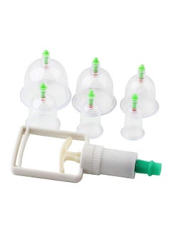 Chhogli Chhogli Vacuum Cupping Set 6 PCS Kit Pull Out a Vacuum Apparatus Therapy Relax Massagers Curve Suction PumpsWhite  - Image 4
