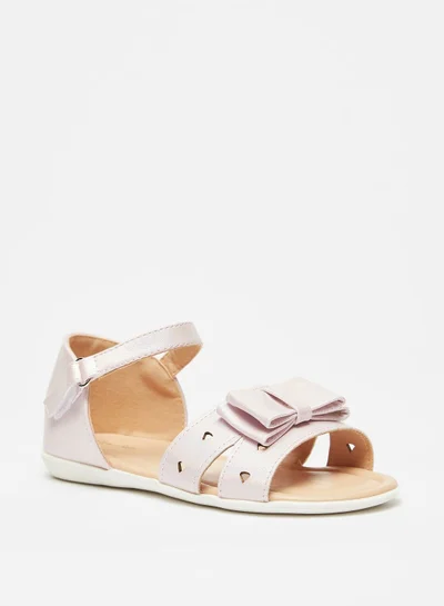 فلورا بيلا Bow Accented Sandals with Hook and Loop Closure