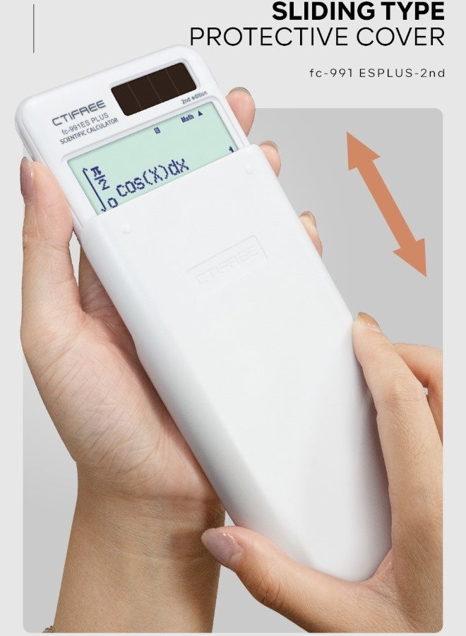 CTIFREE Scientific Calculator Fx-991ex Plus 2nd Edition, 417 Functions Scientific Calculators,  Standard Scientific For Students/Teachers/Business/School/Office - White - Image 2