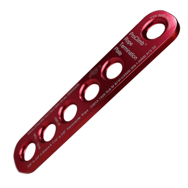Proclimb 22 Kn Rope Termination Plate - Aluminum Rigging Plate For 5/8""-3/4"" Kernmantle Rope - Anchor Plate For Vertical Lifeline And Fall Protection - Image 2