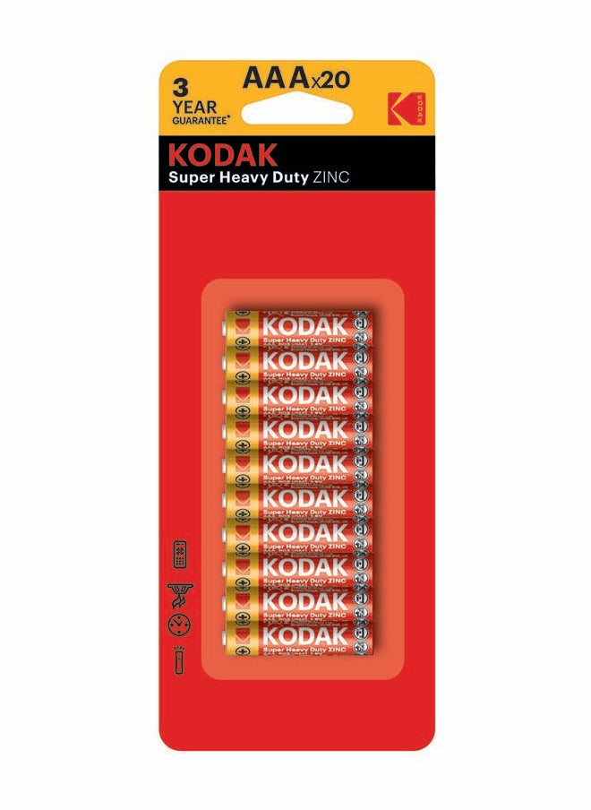 KODAK Super Heavy Duty | AAA Batteries | Triple A | Disposable Household | Carbon Zinc | 1.5V | 20 Blister Pack - pzsku/ZB37D5740EFE7DE3DBAC0Z/45/_/1709564165/4161dcda-28bb-4e7f-a2f7-7506760eae6a