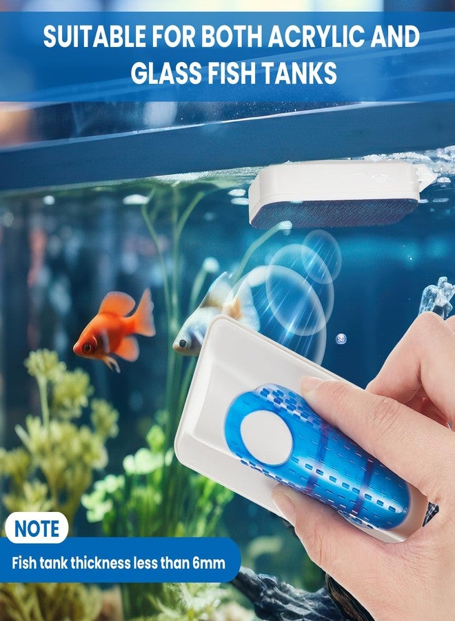 Tiangrid Aquarium Fish Tank Cleaning Tool Kit Include 4 Pcs Long Aquascape Tools Kit 1 Pcs Magnetic Glass Cleaner Brush 5 in 1 Fish Tank Gravel Cleaner and Siphon Vacuum for Terrarium Fish Tank Set - Image 4