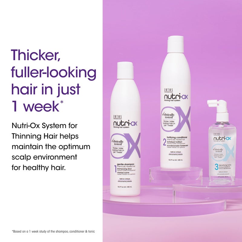 NUTRI-OX Gentle Shampoo Chemically-Treated for Colored Thinning Hair | Thicker, Fuller-Looking Hair | Clinically & Dermatologically Tested | Peppermint | Color-Safe, 33.8 Fl Oz - Image 3