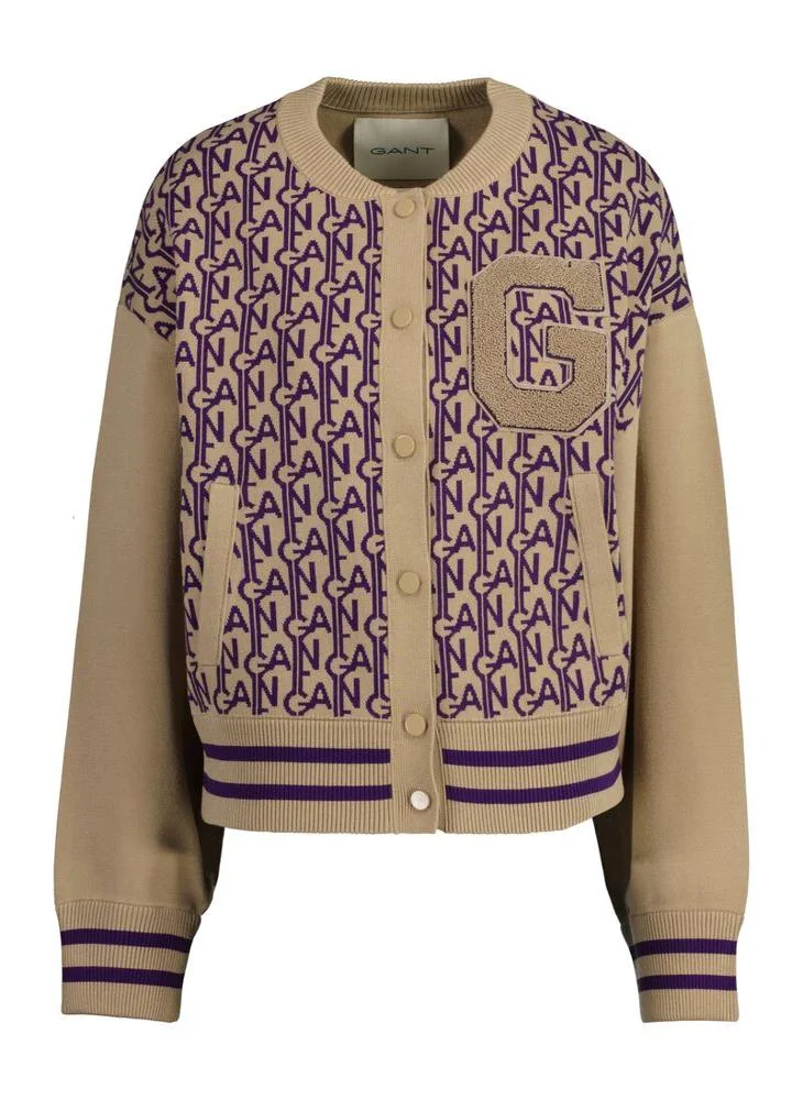 GANT Gant Varsity Jacquard Knit Bomber