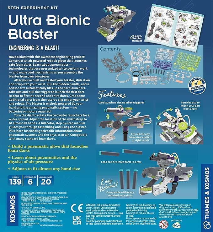 Gigo Ultra Bionic Blaster - Air Pressure-Powered Robotic Glove Kit - Image 2