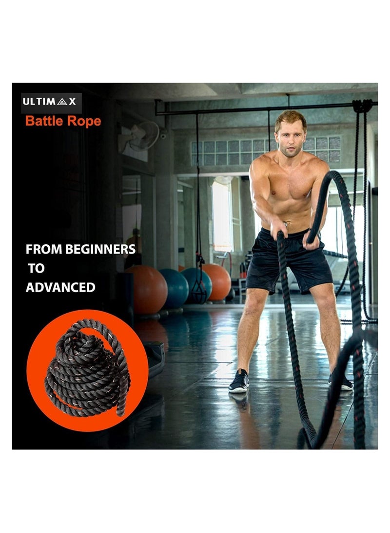 ULTIMAX Professional Fitness Rope Climbing Rope Tug of War Rope, Workout Rope for Core Strength Training-38mmx9m - Image 4