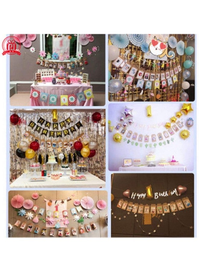 Milcraft 1st Birthday Baby Photo Banner for Newborn to 12 Months, Monthly Milestone Photograph Bunting Garland, First Birthday Celebration Decoration (Kraft) - Image 4