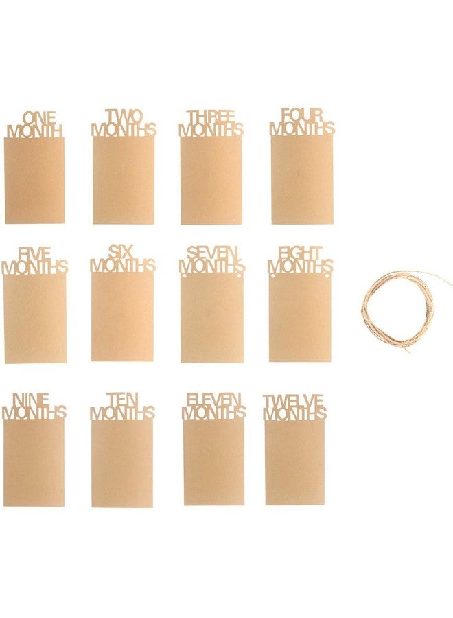 Milcraft 1st Birthday Baby Photo Banner for Newborn to 12 Months, Monthly Milestone Photograph Bunting Garland, First Birthday Celebration Decoration (Kraft) - Image 5