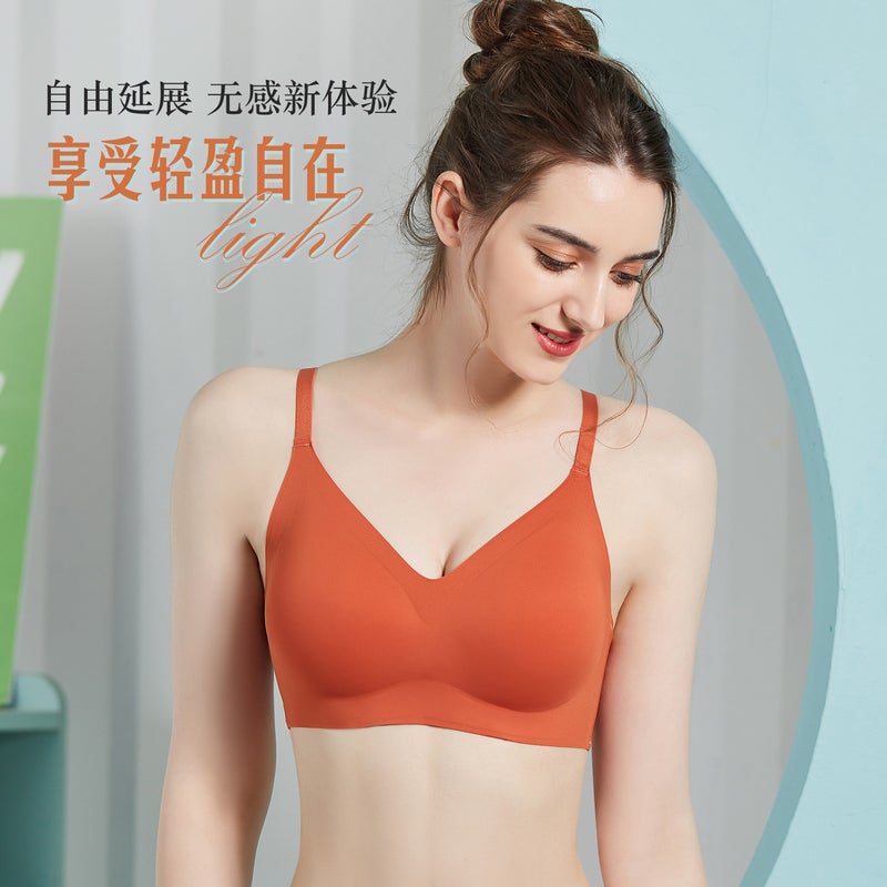[Independent Outfit] Seamless One-Piece Ice Silk Underwear Women'S Suspenders Beautiful Back Wrapped Chest Girl Sports Bra - Image 3