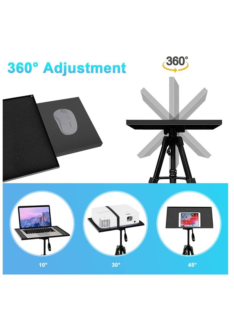 Projector Tripod Stand Universal Laptop Floor Holder Height Adjustable 53-110cm Foldable Projector Telescopic Support with 360 Rotating Enlarged Tray for Office Home Stage Studio Outdoor - Image 4