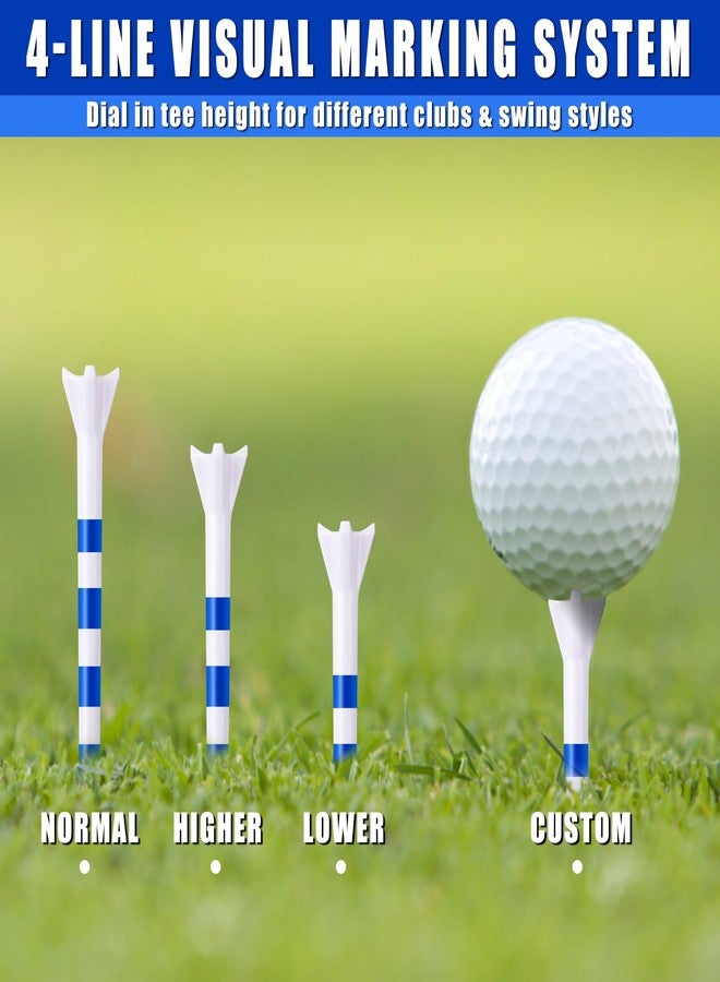 Goashpeaot Pro Golf Tees 170 Pack– 4-Prong Reduces Side Spin & Low Friction | 3 Sizes Pack (3¼" / 2¾" / 1½") Plastic Golf Tees for Driver/Irons (Orange) - Image 5
