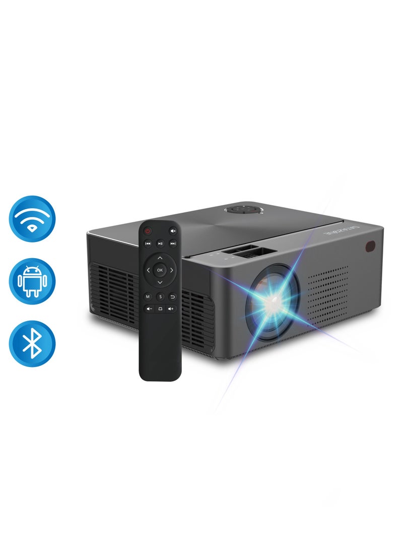 Datazone Smart Projector 720P Android 9.0 with Wi-Fi, Bluetooth, and Screen Mirroring – Up to 150-Inch Display with Built-in Speaker - Image 5