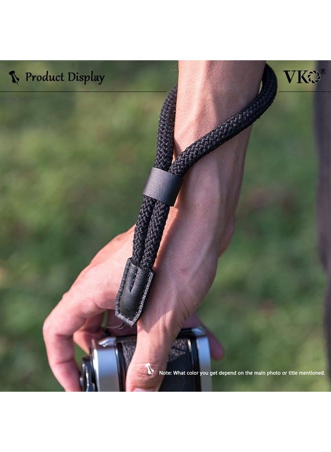 VKO Soft Camera Wrist Strap Compatible with Sony ZV-1 RX100 RX100II RX100III RX100IV RX100V G5XII G7X G7XII G7XIII G9X G9XII GR GRII GRIII Hand Strap Black - Image 3