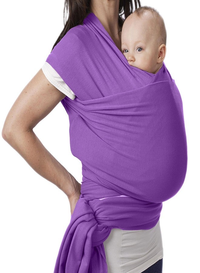 Bembika Adjustable Hands-Free Baby Sling Carrier Baby Wrapping Cloth for New Born with Comfortable Carrying Positions Lightweight & Travel Friendly Foldable Baby Wraping Cloth-(Deep Purple) - Image 1