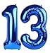 IWERP Navy Blue Number 13 Balloon 40 inch 13 Number Balloons 13th Navy Blue Birthday Decorations 13 Year Old Girls Boys Blue Party Supplies - Image 2