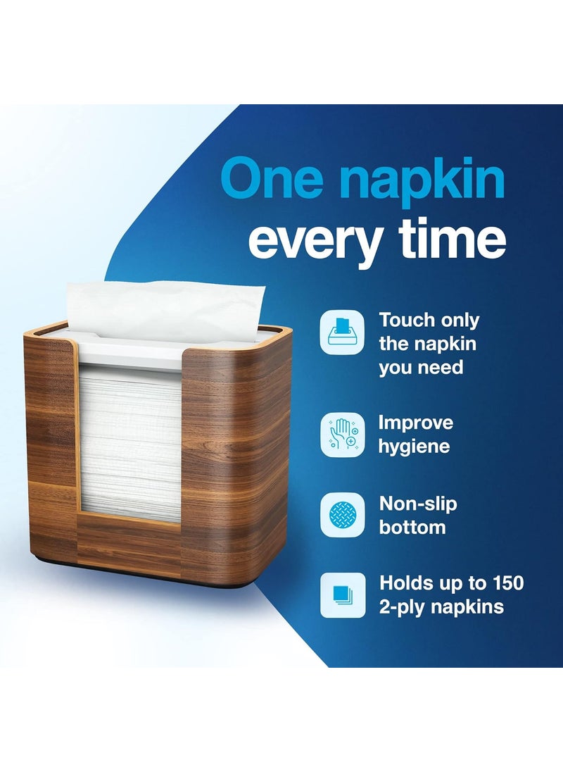 Tork - Tork Xpressnap Tabletop Napkin Dispenser Walnut N4 Compact Image Range 76 x 8 x 55 72900 - Image 1