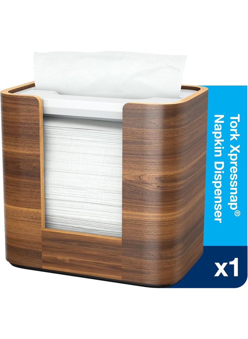 Tork - Tork Xpressnap Tabletop Napkin Dispenser Walnut N4 Compact Image Range 76 x 8 x 55 72900 - Image 1
