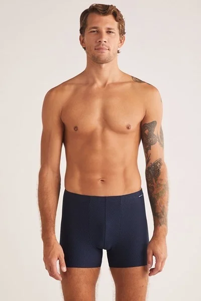 كوم Striped Men's Boxer 35% Cotton 59% Selıpek 6% Elastane