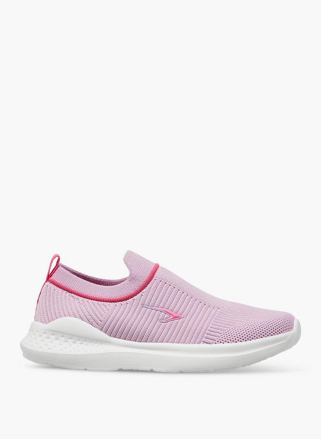 Dash Textured Slip-On Sports Shoes with Pull Tab  - Image 3