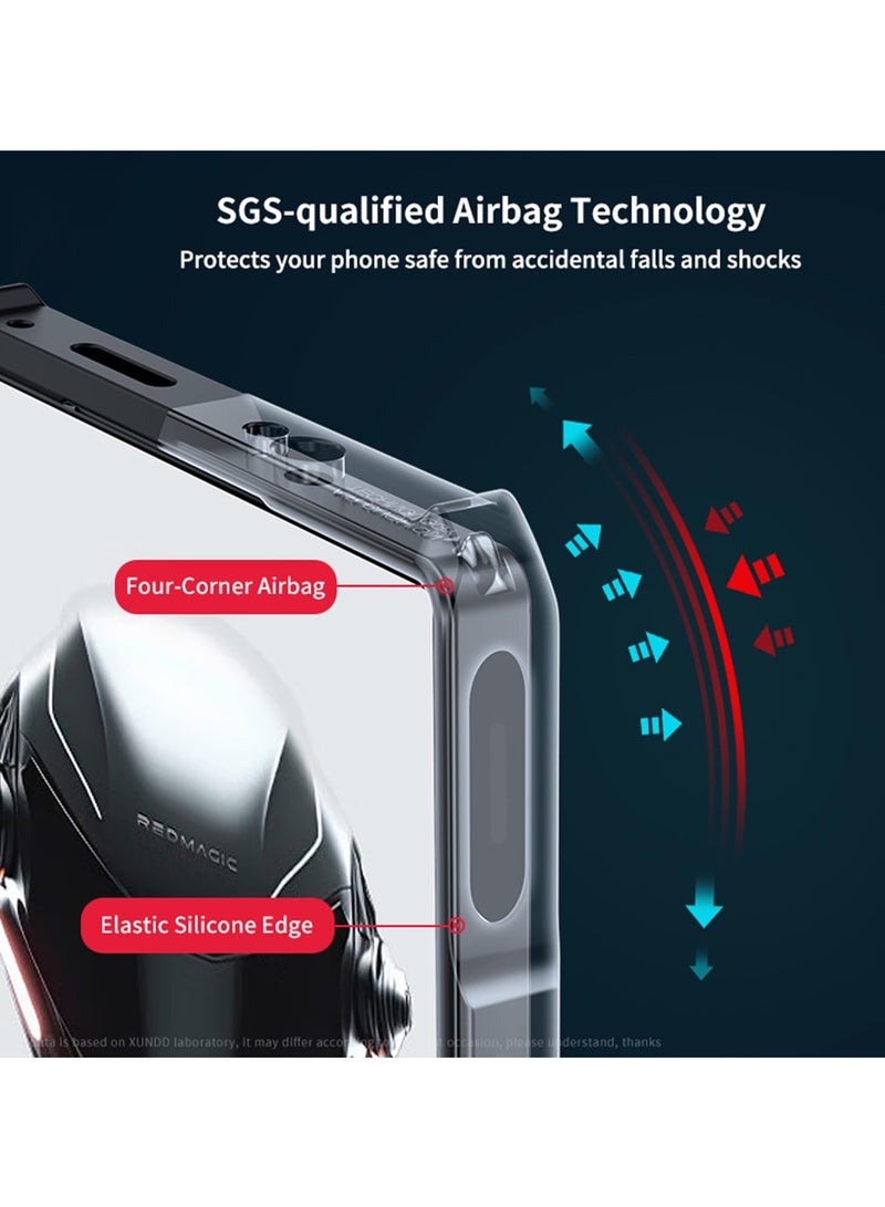 Barakah Case for ZTE Nubia Red Magic 9 Pro / 9 Pro+, Ultra Thin, Lightweight Cover with Soft TPU Bumper + Acrylic Back, Shockproof Cover for Redmagic 9 Pro, Clear Black - Image 2