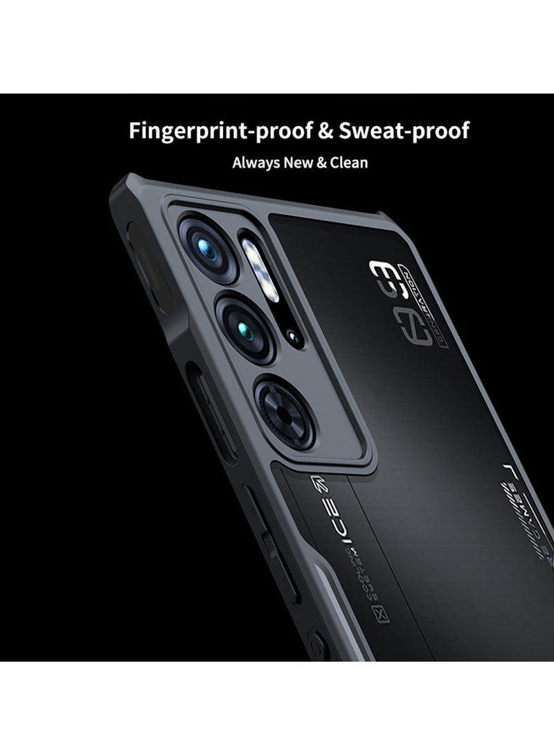 Barakah Case for ZTE Nubia Red Magic 9 Pro / 9 Pro+, Ultra Thin, Lightweight Cover with Soft TPU Bumper + Acrylic Back, Shockproof Cover for Redmagic 9 Pro, Clear Black - Image 5