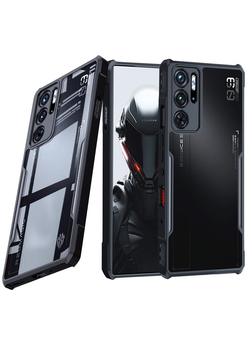 Barakah Case for ZTE Nubia Red Magic 9 Pro / 9 Pro+, Ultra Thin, Lightweight Cover with Soft TPU Bumper + Acrylic Back, Shockproof Cover for Redmagic 9 Pro, Clear Black - Image 1