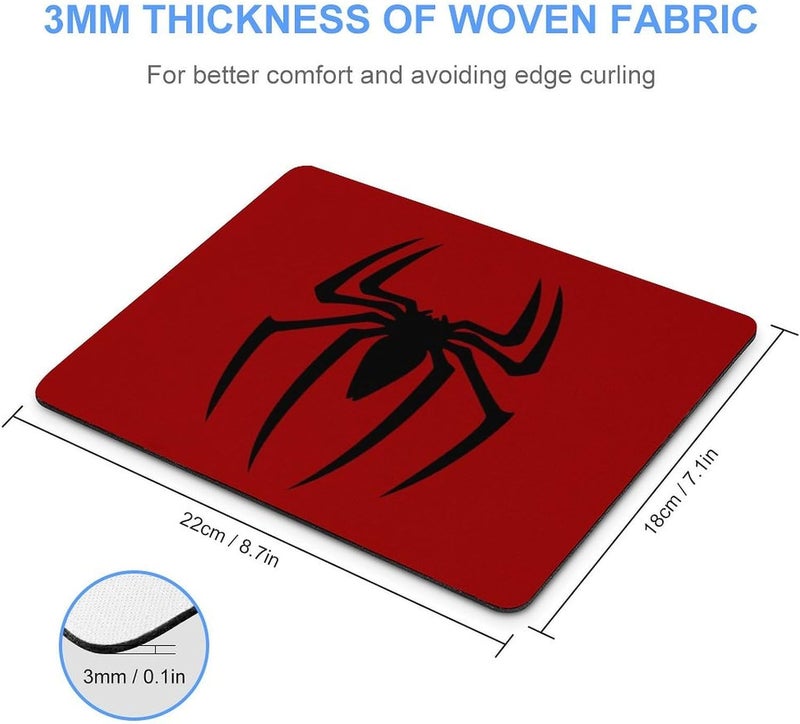 Keebik Gaming Mouse Pad,Red Spider Mouse Pad 7.1x8.7 Inch Computer Mouse Mat Keyboard Full Desk Mousepad for Gaming, Office, Home - Image 2