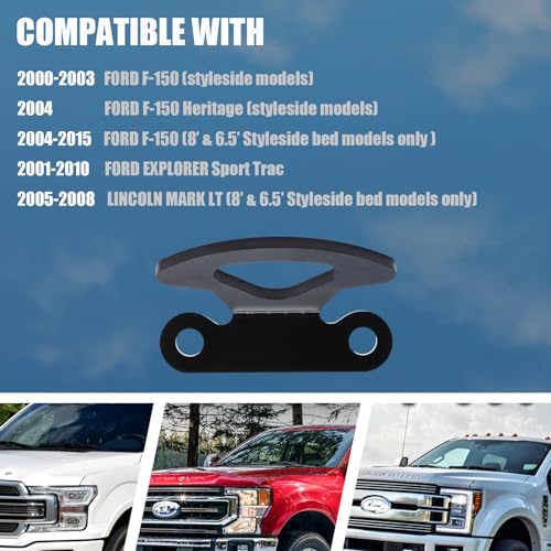 VEXPLO Truck Bed Hooks Anchor Points with 1/4''Self-Drilling Screws Compatible with Ford F150 Bed Tie Downs for Straps, Chains, and Ropes (4PCS) - Image 5