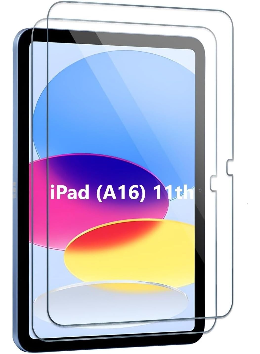 2 Pack Screen Protector for iPad A16 2025 11th/10th 2022 Generation (11-inch/10.9), Tempered Clear Glass Film Guard