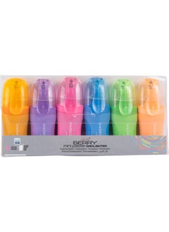 Serve Berry Mini Highlighter Pastel Set of 6  - Image 1