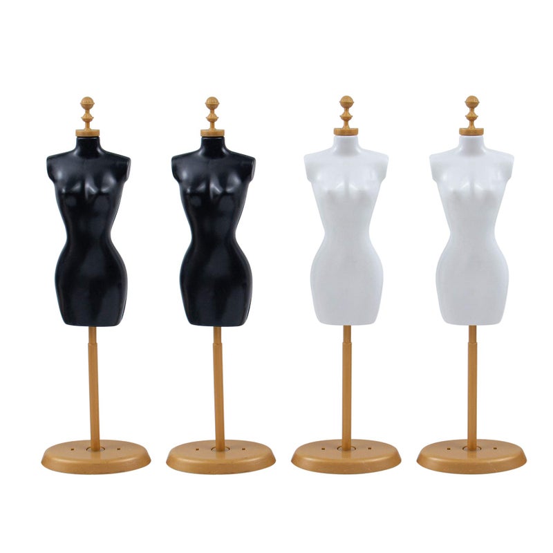 AUEAR Set of 4 Dress Cloth Gown Plastic Display Support Holder Mannequin Model Stand 2 Colors
