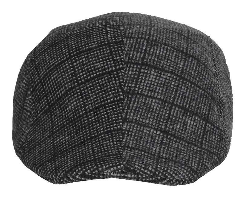 RR DESIGN Polyester Ivry/Golf/Flat Tweed Hats for Men-Pack of 1-Free Size- (Black Checkered Pattern) - Image 4