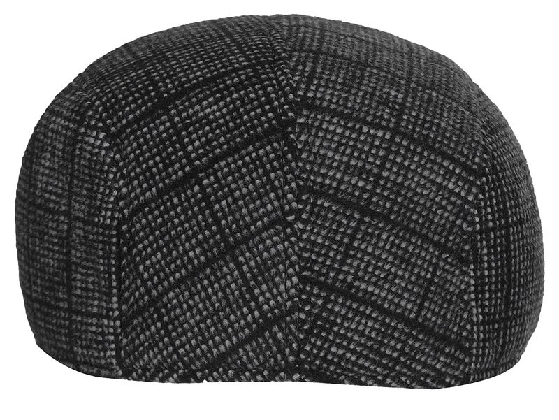 RR DESIGN Polyester Ivry/Golf/Flat Tweed Hats for Men-Pack of 1-Free Size- (Black Checkered Pattern) - Image 3