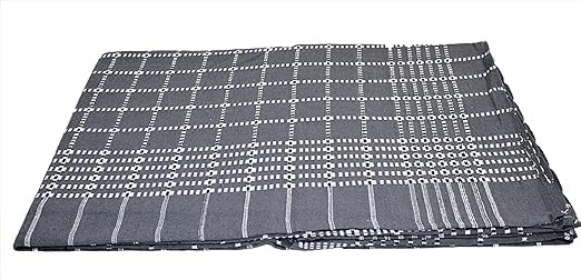 Sharan Elegance 100% Pure Cotton Blanket/Solapur Chaddar/Cotton Bedsheet/Top Sheet/Single Size (60x90 inches) Set 3 (Grey-Green-Maroon)  - Image 2