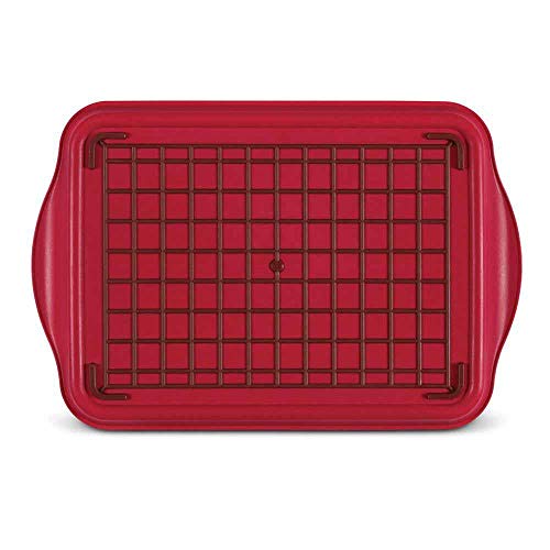 Freelance Anti Slip Serving Tray - 44 x 29 cm - Red - Non-Slip Rubber Surface, Break-Resistant - Versatile Anti Skid PP Plastic Kitchen & Dining/Coffee Table Trays for Breakfast/Food/Tea - Image 3