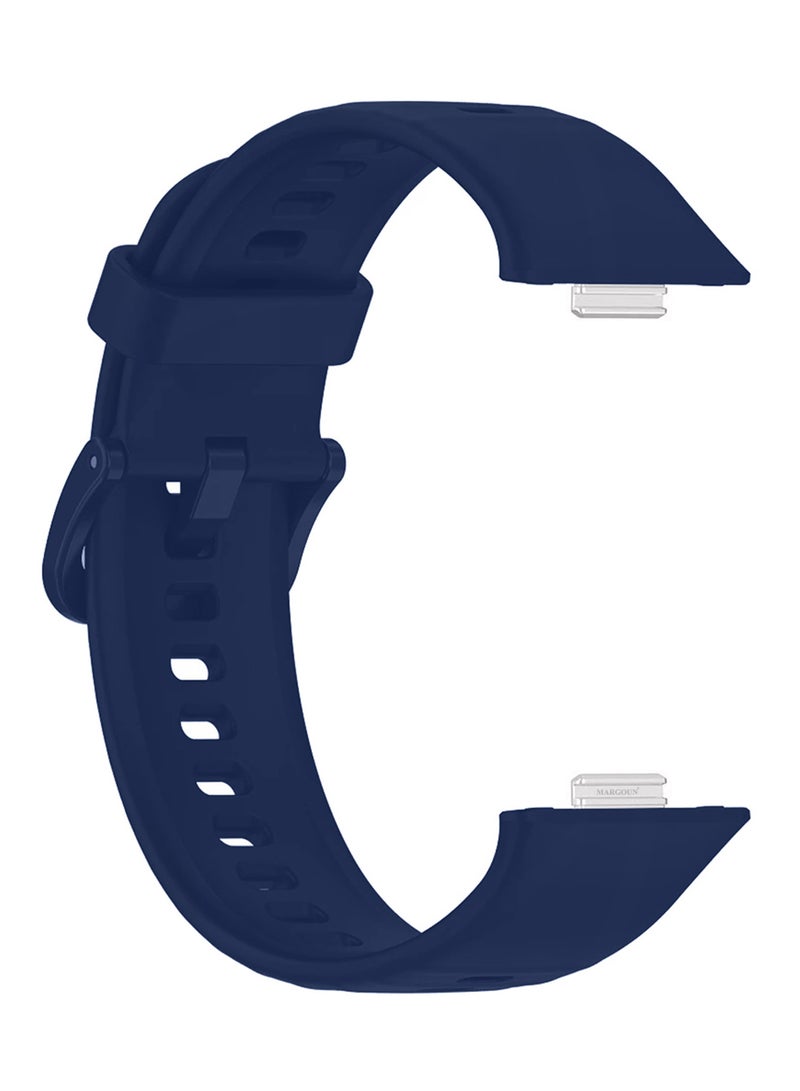CATANES Wristband for Huawei Watch Fit 3/Fit 4/Fit 4 Pro Bands, Silicone Bracelet Quick Release Arm Band, Replacement Smartwatch Band Quick Release Sport Strap - Dark Blue  - Image 1