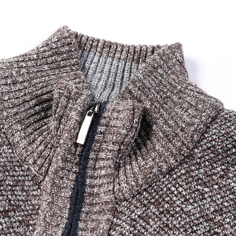 Special Explosions Plus Velvet Padded Large Size Sweater Coat Stand Collar Cardigan Stand Collar - Image 5