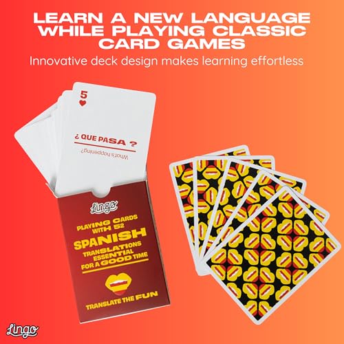 Lingo Spanish Playing Cards in Wayfarer Tin Box Travel Flashcards Learn Spanish Vocabulary in A Fun Easy Way 52 Essential Translations - Image 5