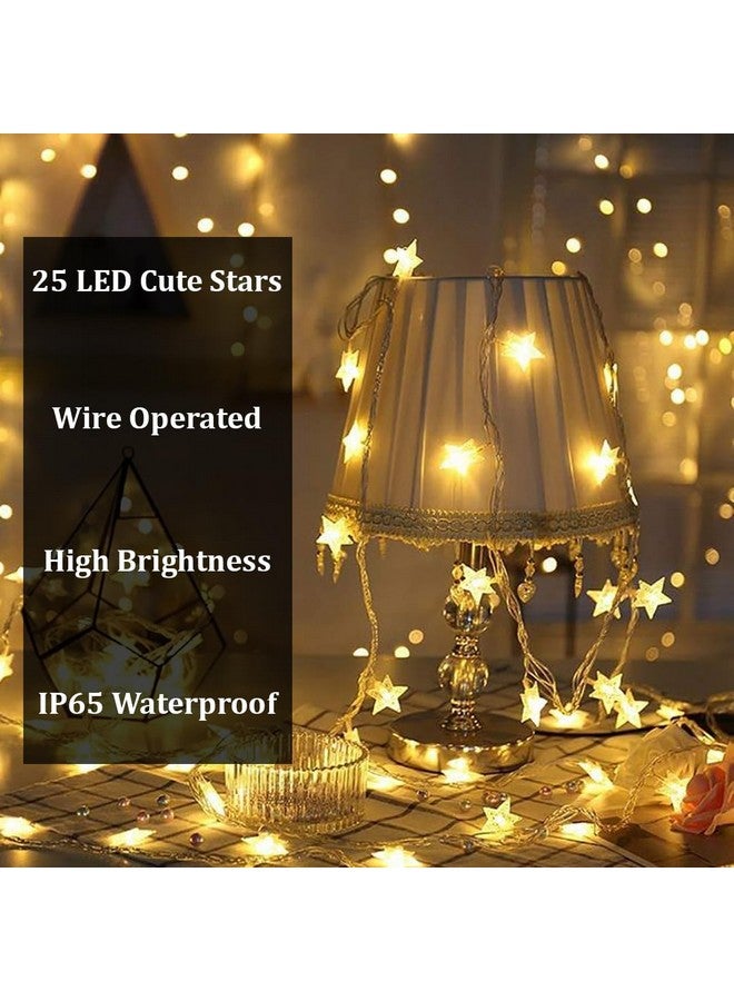 fizzytech 25 Led 4 Meter Star String Lights,Plug in Fairy String Lights Waterproof,Extendable for Indoor,Outdoor, Lights of Home Decoration Warm White,4 Meters - Image 3