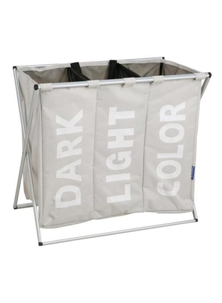 Wenko Aluminum 3-Compartment Laundry Bag (63 x 38 x 57 cm)