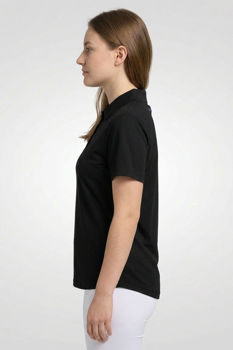 Greg Norman Women Sportswear Fit Short Sleeve Training Polo Shirt, Black - Image 3